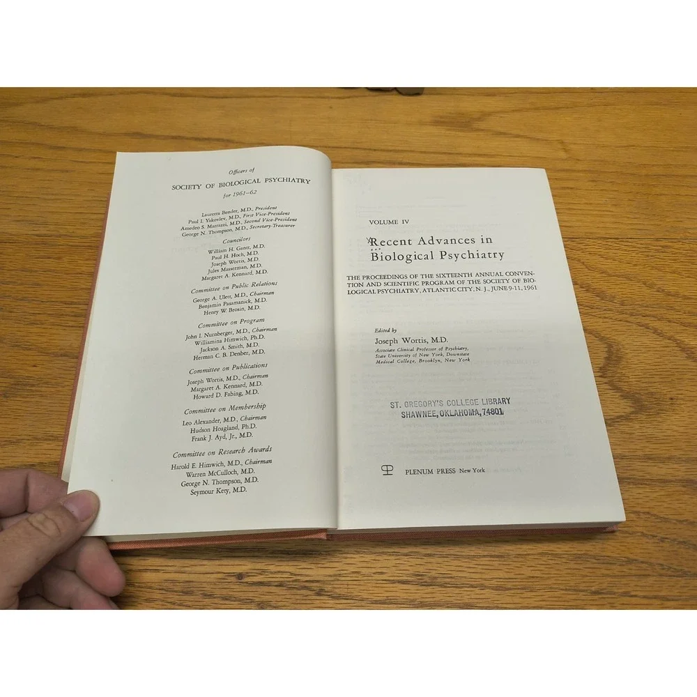 Joseph WORTIS Recent Advances in‎ Biological Psychiatry Volumes 4, 5, 6 & 7